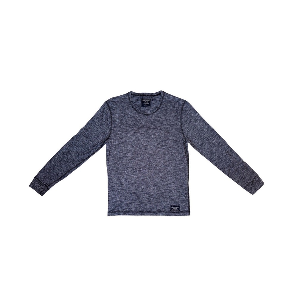 Abercrombie & Fitch Long Sleeve Crewneck Shirt Men's XS Gray